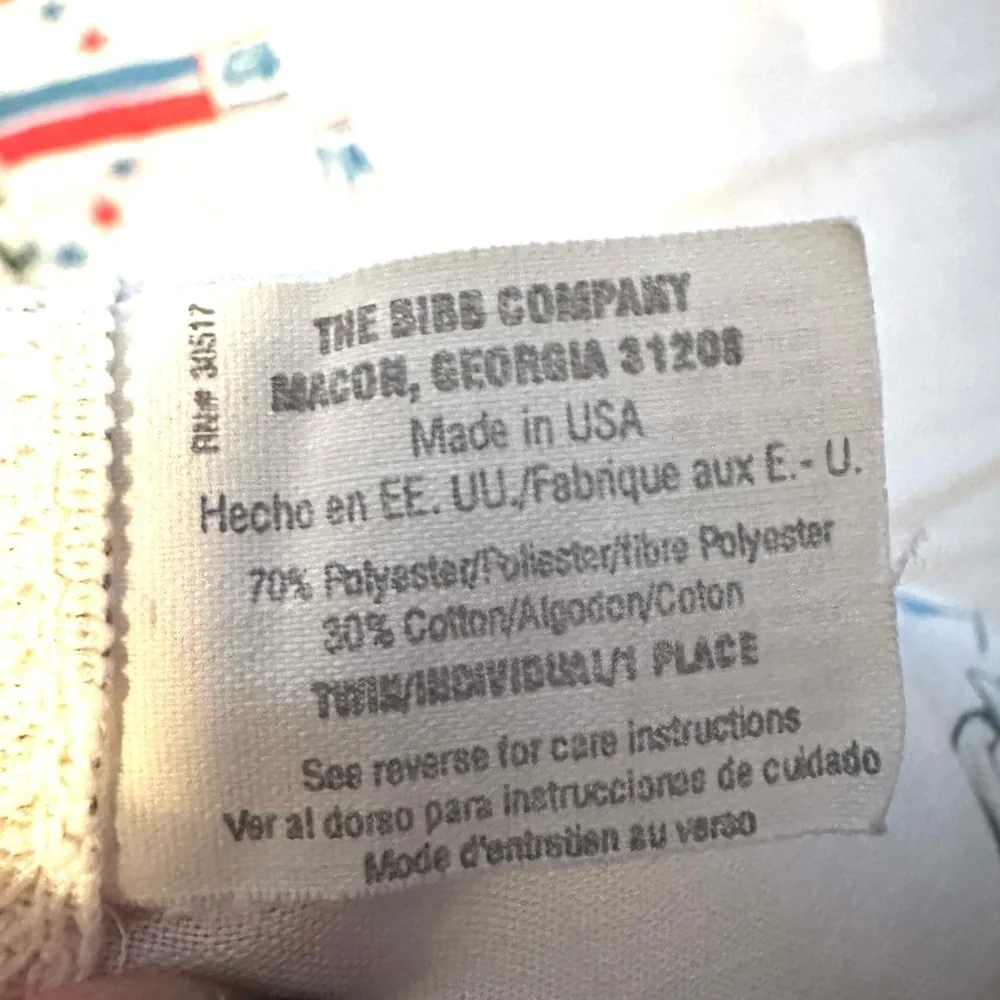 Vintage 1992 New York Giants 2 Twin Fitted Sheets &1 Flat Sheet Lot NFLP Bibb Co